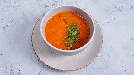 Beans soup bowl isolated 