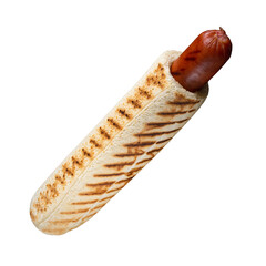 french hot dog isolated on white background