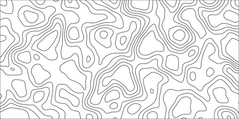 Contour map background. Geography scheme and terrain. Topography grid map. Stylized topographic contour map. Geographic line mountain relief. Abstract lines or wavy backdrop background.