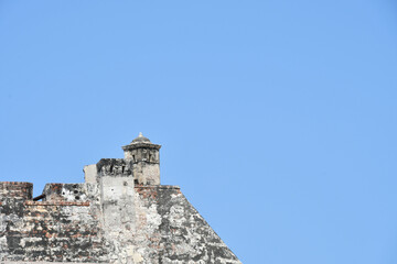 Castillo san Felipe de Barajas visto desde afuera. Cartagena de Indias, Colombia, toma horizontal...