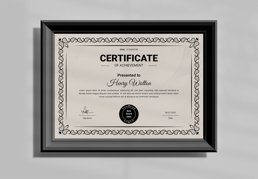 Vintage Certificate Layout