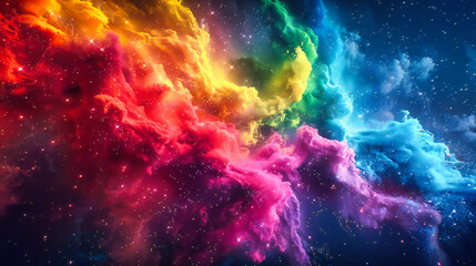 Cosmic Abstraction, Vibrant Universe Texture, Fantasy Space and Nebula, Imagination Unleashed - obrazy, fototapety, plakaty