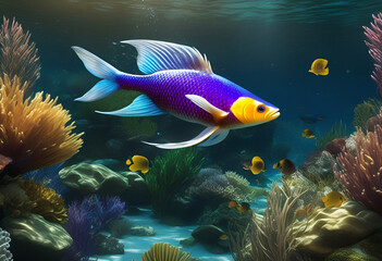 Obraz premium Purple fish