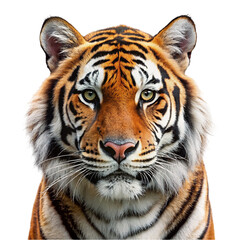 Obraz premium Tiger, Panthera tigris, isolated on transparent background