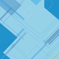Clean blue background with subtle cyan hexagons. Created with Generative AI