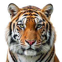 Fototapeta premium Tiger, Panthera tigris, isolated on transparent background