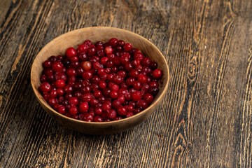 frozen for storage ripe red cranberries