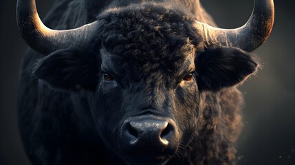 a cinematic and Dramatic portrait image for bull - obrazy, fototapety, plakaty