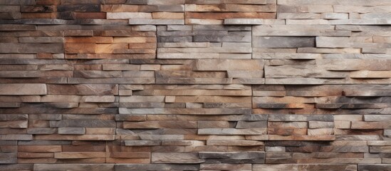 Decorative wall made with natural stone textures