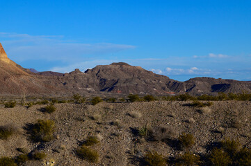 Scenic Rock Formations in Big Bend National Park in Southwest Texas.