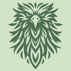 Illustration vector graphic of eagel head pattern design. Perfect for a company logo.