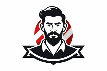 barbar logo man's on white background