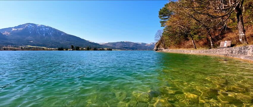 Lake Wolfgangsee, Salzkammergut, Austria, in spring