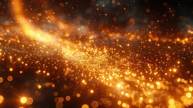 a blurry image of gold lights on a black background with a blurry image of gold lights on a black background and a blurry image of gold lights on a black background.