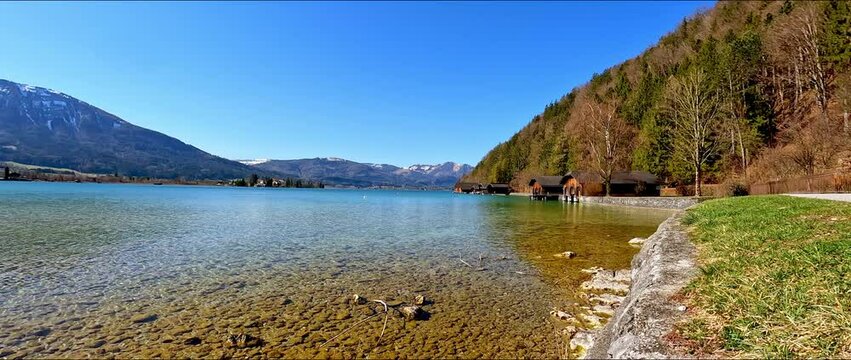 Lake Wolfgangsee, Salzkammergut, Austria, in spring