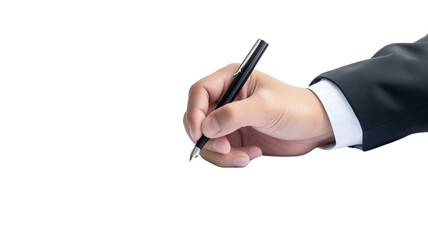 businessman hand with pen