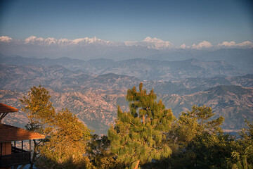 Crisp Morning in Nagarkot with a View of the Majestic Himalayas