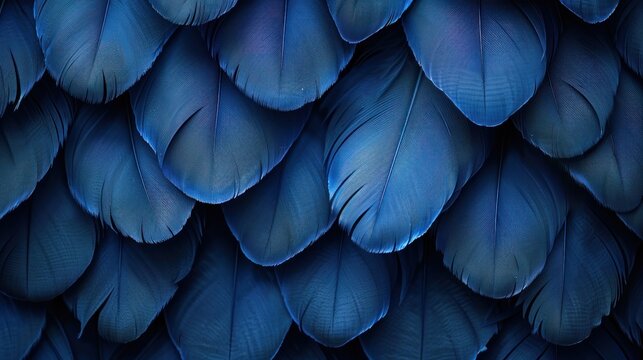 a close up of a blue bird's feathers with a lot of blue feathers on it's back.