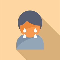 Hard coping skills icon flat vector. Work curiosity. Therapy information respiration
