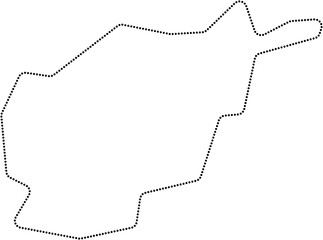 dot line drawing of afghanistan map. - 753749432