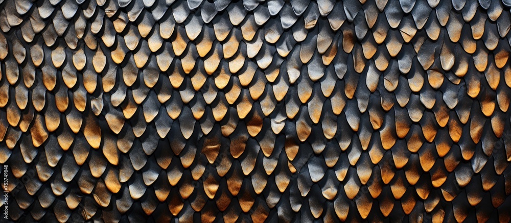 Poster python skin pattern on leather surface