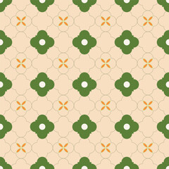 Vector beige seamless pattern background: Folio Trellis.
