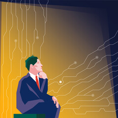 The Thinker Manager (yellow-blue background)