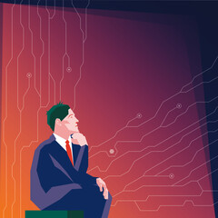 The Thinker Manager (orange-blue background)