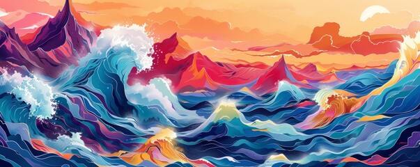 Minimalistic design showcases ocean waves, mountain scenery, abstract patterns, and textures beautifully.