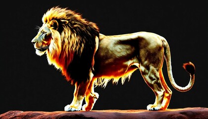 lion in the night