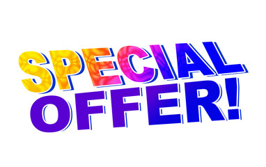 Special Offer text word, creative design Illustration