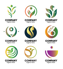 Modern Logo Design Vector Collection, Set of Company Logo Design Concepts in Vector
