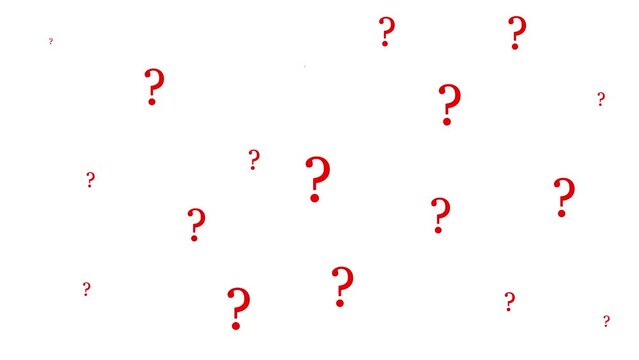 Question marks background, seamless looping animation with alpha channel