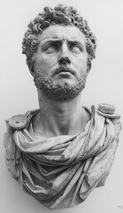 generative ai statue of a person Roman emperor