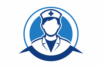 nurse logo man's on white background