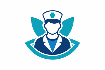 nurse logo man's on white background