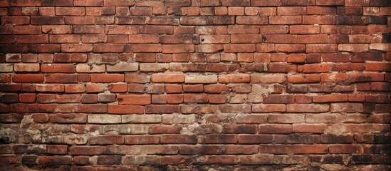 Fototapeta premium Old fashioned red brick wall construction