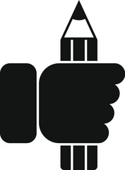Fototapeta premium Take help pen icon simple vector. Tension therapy. Support handle busy multitask