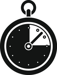 Stopwatch work skill icon simple vector. Coping skills. Learning interaction