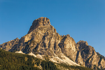 Dolomiti Alps in Alta Badia landscape view