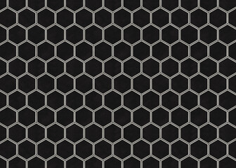 黒の和紙素材の亀甲テクスチャ