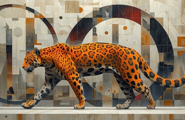 Generative ai artwork of a a leopard