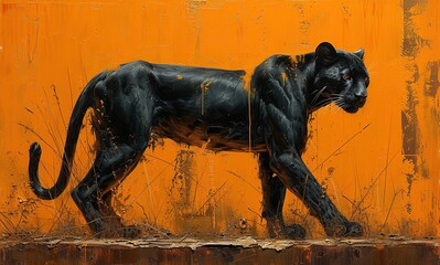 Generative ai artwork of a leopard