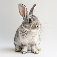 Fototapeta premium cute rabbit studio shot on white background .