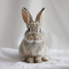 Obraz premium cute rabbit studio shot on white background .