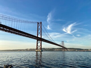 Fototapeta na wymiar 25 April Bridge in Lisbon
