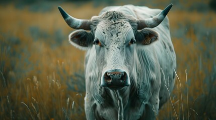 a cinematic and Dramatic portrait image for cow