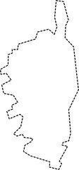 dash line drawing of corsica island map. - 753760018