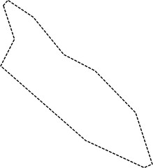 dash line drawing of aruba island map. - 753760022
