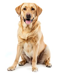 A labrador dog isolated on a white background